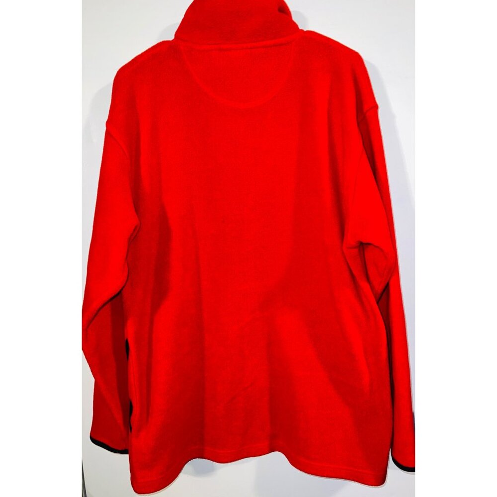 Indiana University Red Fleece Jacket Full Zip Large Pro Edge 100% Polyester - Picture 3 of 5